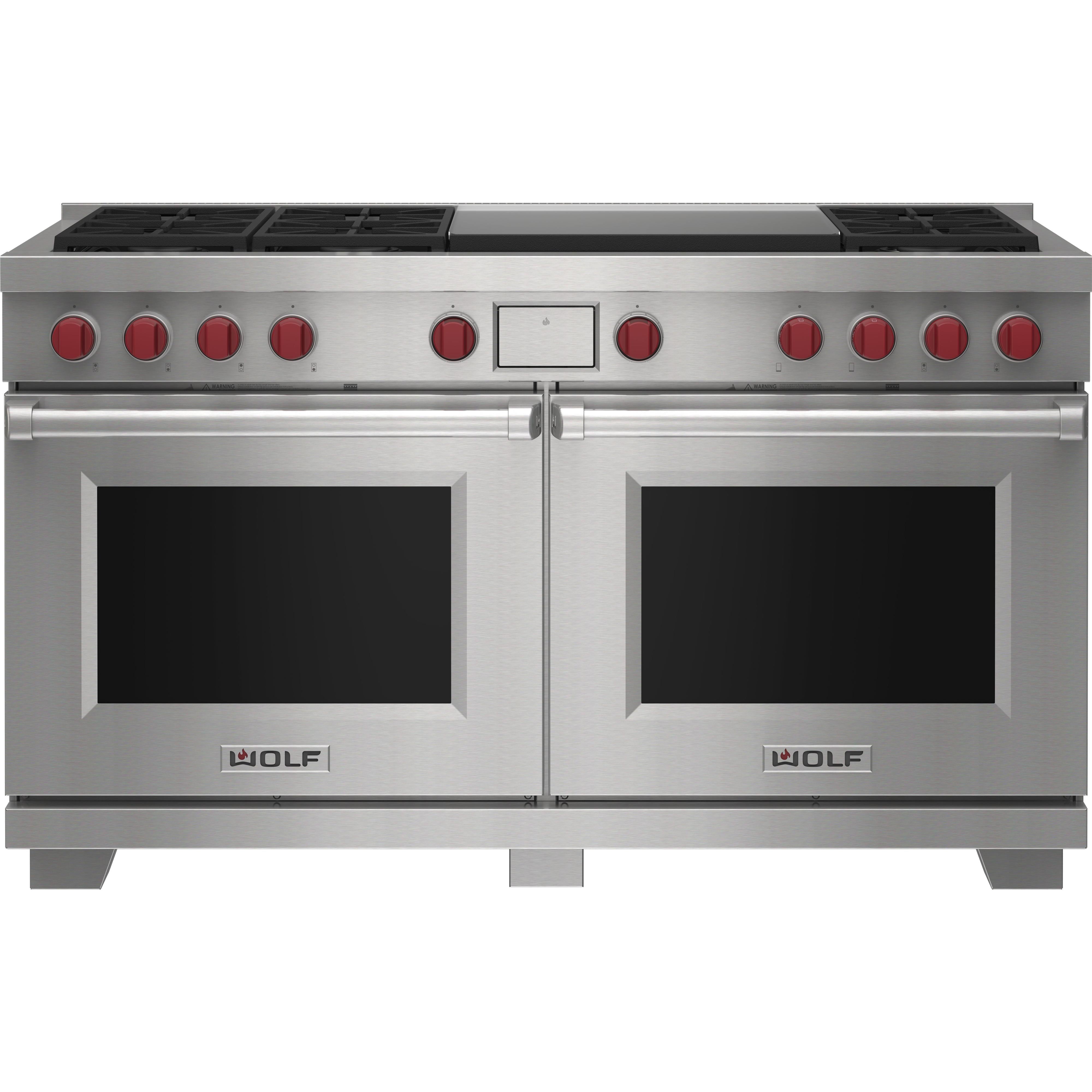 Wolf 60-inch Dual Fuel Range with Double Griddle DF60650DG/S/P