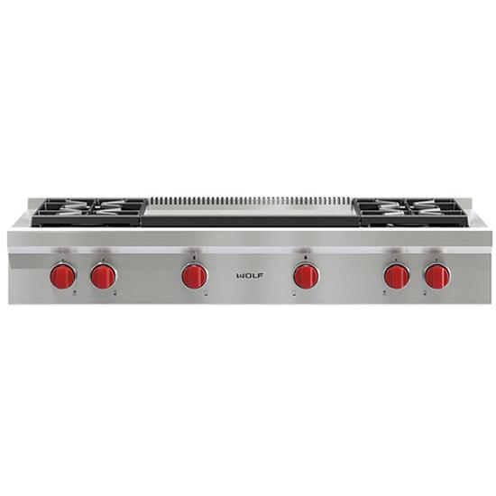 Wolf 48-inch Gas Rangetop SRT484DG-LP IMAGE 1