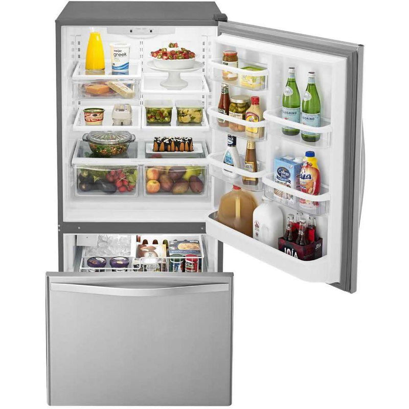 Whirlpool 30-inch, 18.7 cu. ft. Bottom Freezer Refrigerator with Ice WRB329DMBM IMAGE 3