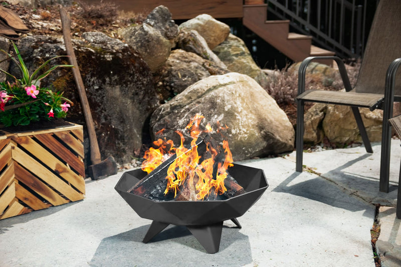 3' POLYGON FIREPIT WITH GRILL ADAPTOR AA-0020