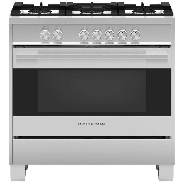 Fisher & Paykel 36-inch Freestanding Gas Range with AeroTech™ Technology OR36SDG4X1 IMAGE 1