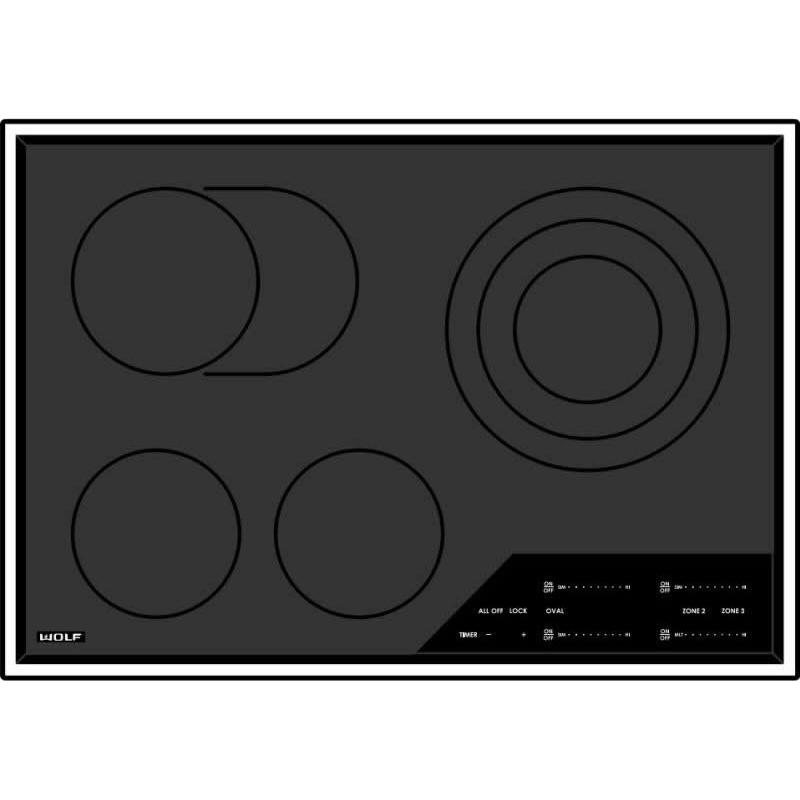 Wolf 30-inch Built-in Electric Cooktop CE304T/S IMAGE 1