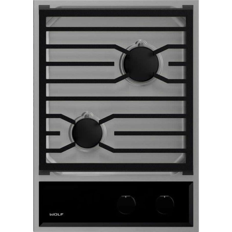 Wolf 15-inch Built-in Gas Cooktop CG152TF/S/LP IMAGE 1