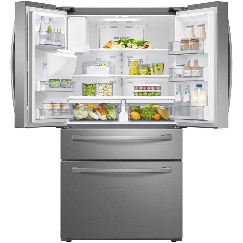 Samsung 36-inch, 28 cu.ft. Freestanding French 4-Door Refrigerator RF28R7201SR/AA IMAGE 4