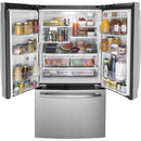  GE 36-inch, 27 cu. ft. French 3-Door Refrigerator with Internal Water Dispenser GNE27JYMFS IMAGE 3