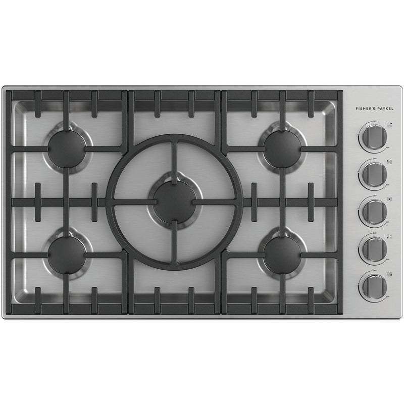 Fisher & Paykel 36-inch Built-in Gas Cooktop with 5 Burners CDV3-365H-L IMAGE 1