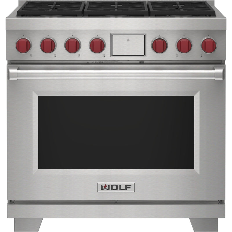 Wolf 36-inch Dual Fuel Range DF36650/S/P IMAGE 1