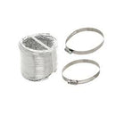 69033- 4" x 8' Universal Dryer Venting Kit - Flexible Aluminum Foil Dryer Vent with Worm Gear Clamps