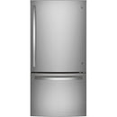  GE 33-inch, 24.8 cu.ft. Freestanding Bottom Freezer Refrigerator with Interior Ice Maker GDE25EYKFS IMAGE 1