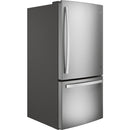  GE 33-inch, 24.8 cu.ft. Freestanding Bottom Freezer Refrigerator with Interior Ice Maker GDE25EYKFS IMAGE 2