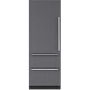 Sub-Zero 30-inch Built-in Bottom Freezer Refrigerator with Ice Maker DET3050CIID/L IMAGE 1