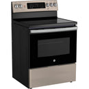  GE 30-inch Freestanding Electric Range with True European Convection Technology JCB840ETES IMAGE 3