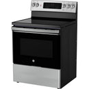  GE 30-inch Freestanding Electric Range with True European Convection Technology JCB840STSS IMAGE 4