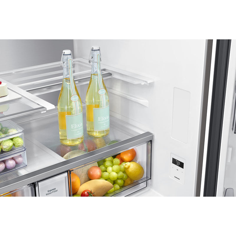  Samsung Bespoke 36-inch, 22.5 cu. ft. Counter Depth 4-Door Refrigerator with Beverage Center™ RF23DB960012AA IMAGE 9