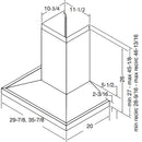  Broan 30-inch Pyramid Chimney Hood EWS1306SS IMAGE 6