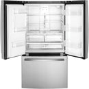  GE 36-inch, 20.6 cu.ft. Counter-Depth French 3-Door Refrigerator with Exterior Ice Maker GYE21JYMFS IMAGE 2