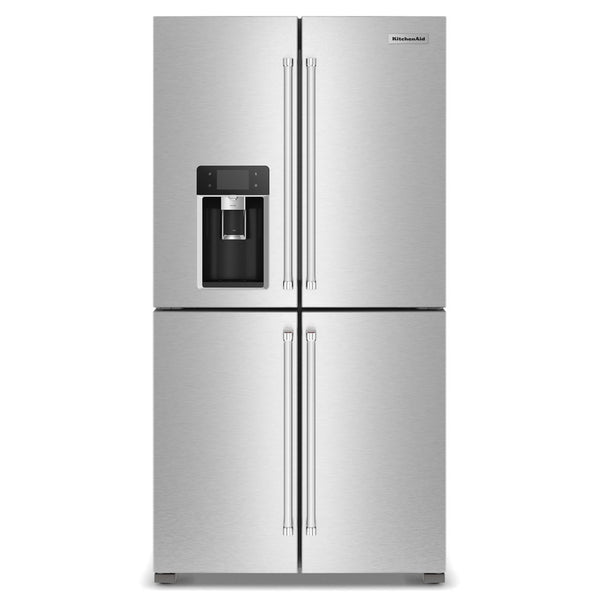 KitchenAid 36-inch, 19.4 cu. ft. Counter-Depth French 4-Door Refrigerator with Water and Ice Dispensing System KRQC736RPS IMAGE 1