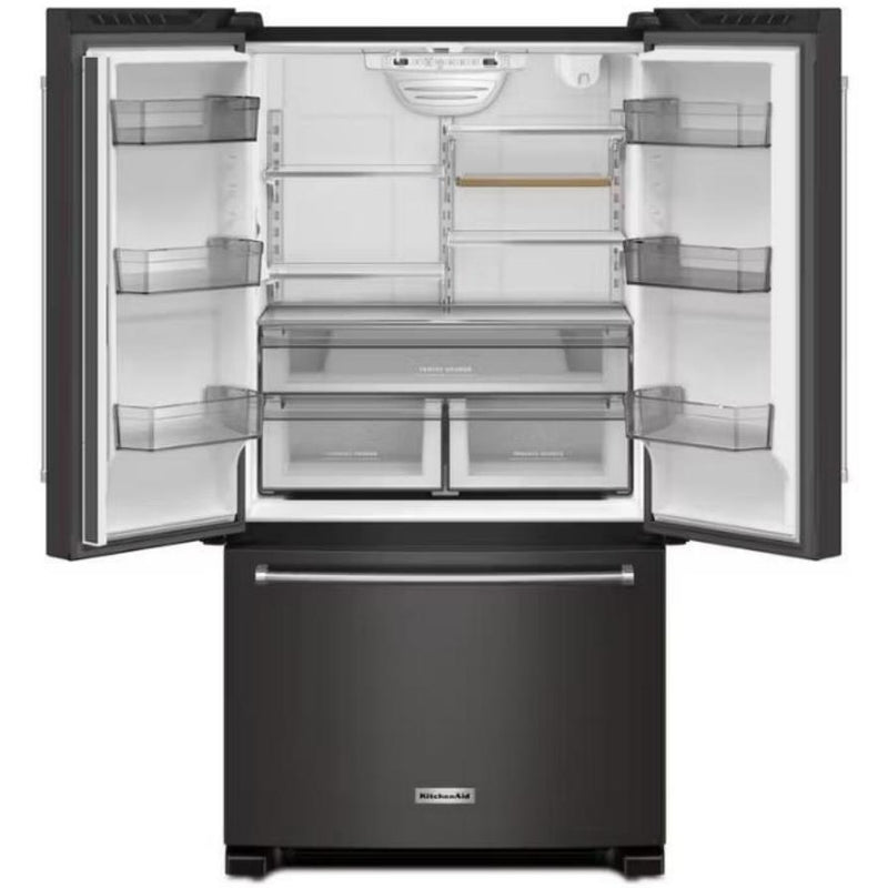  KitchenAid 36-inch, 20 cu. ft. Counter-Depth French 3-Door Refrigerator with Water Dispenser KRFC136RBS IMAGE 3