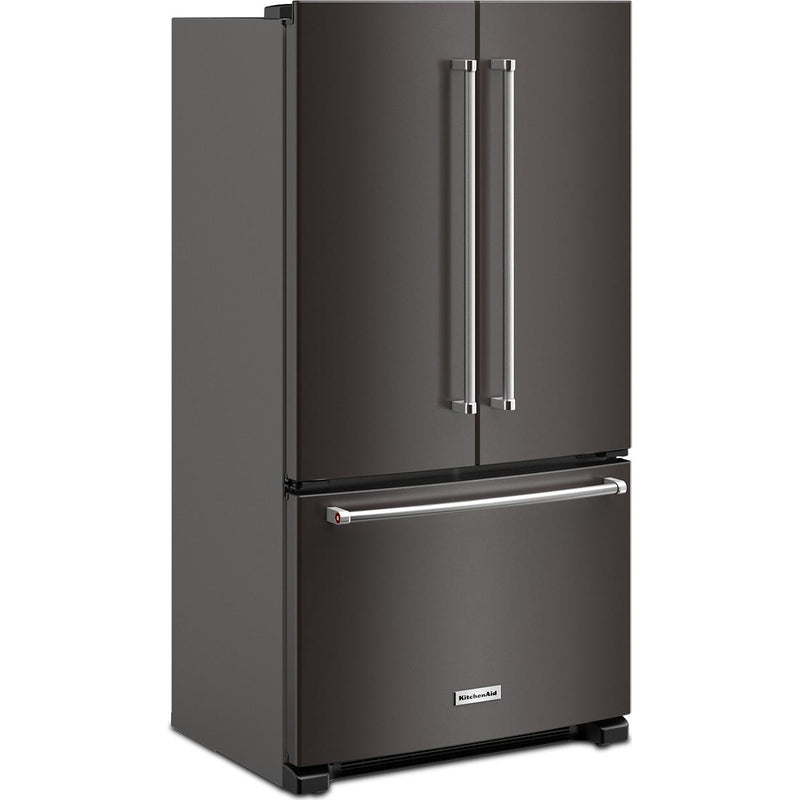  KitchenAid 36-inch, 20 cu. ft. Counter-Depth French 3-Door Refrigerator with Water Dispenser KRFC136RBS IMAGE 4