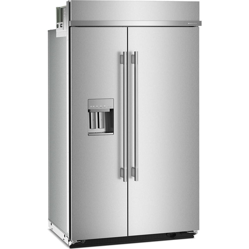  KitchenAid 48-inch, 29.4 cu. ft. Built-in Side-by-Side Refrigerator with External Water and Ice Dispensing System KBSD748SPS IMAGE 4