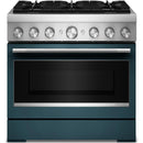  KitchenAid 36-inch, 5.1 cu. ft. Freestanding Commercial-Style Dual-Fuel Range with Even-Heat™ True Convection KFDS936SAG IMAGE 7