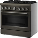  KitchenAid 36-inch, 5.1 cu. ft. Freestanding Commercial-Style Dual-Fuel Range with Even-Heat™ True Convection KFDS936SBE IMAGE 5