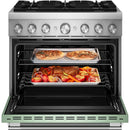  KitchenAid 36-inch, 5.1 cu. ft. Freestanding Commercial-Style Dual-Fuel Range with Even-Heat™ True Convection KFDS936SDC IMAGE 2