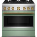  KitchenAid 36-inch, 5.1 cu. ft. Freestanding Commercial-Style Dual-Fuel Range with Even-Heat™ True Convection KFDS936SDC IMAGE 4