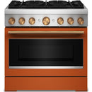  KitchenAid 36-inch, 5.1 cu. ft. Freestanding Commercial-Style Dual-Fuel Range with Even-Heat™ True Convection KFDS936SSC IMAGE 5