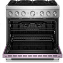  KitchenAid 36-inch, 5.1 cu. ft. Freestanding Commercial-Style Dual-Fuel Range with Even-Heat™ True Convection KFDS936SWF IMAGE 5