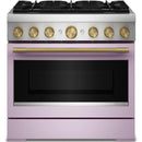  KitchenAid 36-inch, 5.1 cu. ft. Freestanding Commercial-Style Dual-Fuel Range with Even-Heat™ True Convection KFDS936SWF IMAGE 8