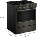  KitchenAid 30-inch Smart Slide-in Gas Range with Convection Cooking Modes and 2-in-1 Burner KSGS530SBE IMAGE 5