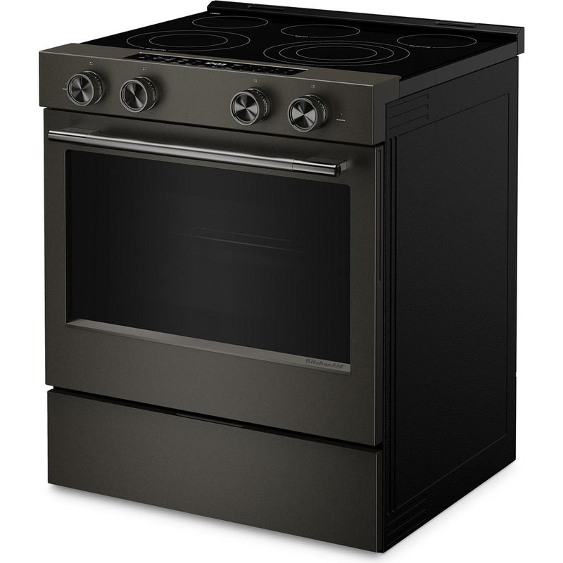  KitchenAid 30-inch Smart Slide-in Gas Range with Convection Cooking Modes and 2-in-1 Burner KSGS530SBE IMAGE 8