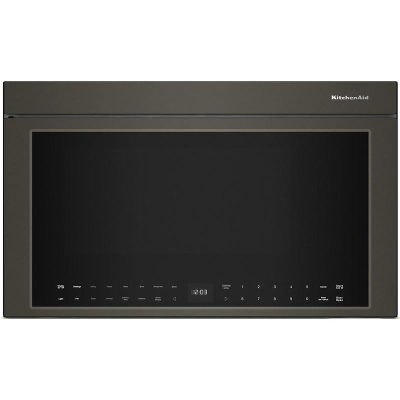  KitchenAid 30-inch, 1.1 cu. ft. Over-the-Range Microwave Oven with Air Fry Technology YKMMF730PBE IMAGE 1
