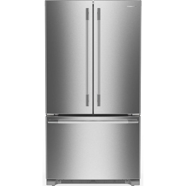  KitchenAid 36-inch, 20 cu. ft. French 3-Door Refrigerator KRFC136SPS IMAGE 1