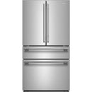 KitchenAid 36-inch, 30 cu. ft. French 3-Door Refrigerator with Interior Water Dispenser and Ice Maker KRMF336SPS IMAGE 1