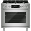  Bosch 800 Series 36-inch Freestanding Gas Range with 6 Burners HGS8657UC IMAGE 1