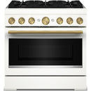  KitchenAid 36-inch, 5.1 cu. ft. Freestanding Commercial-Style Dual-Fuel Range with Even-Heat™ True Convection KFDS936SPL IMAGE 1