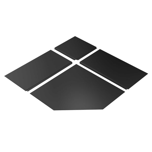 AC02789 BLACK STEEL HEARTH PAD 54'' - CORNER