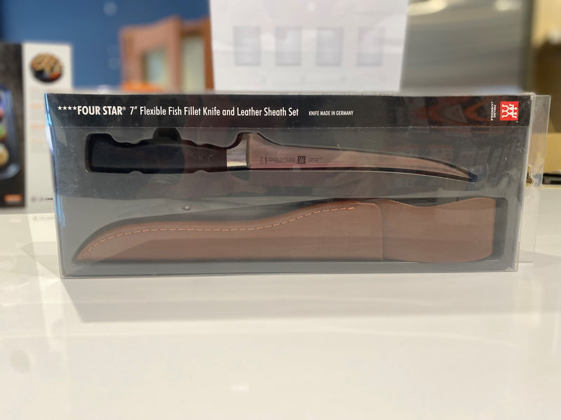 Zwilling 35111-002 7 Inch Flexible Knife Set High Carbon Steel with Leather Sheath