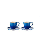 LE CREUSET CAPPUCICINO CUPS/SAUCER SET OF 2. (MINIMALIST COLLECTION) CAPPUCIINON CUPS/SAUCER SET OF 2.ST00685