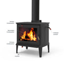 8660-0010-HEARTHSTONE GREEN MOUNTAIL WOOD STOVE